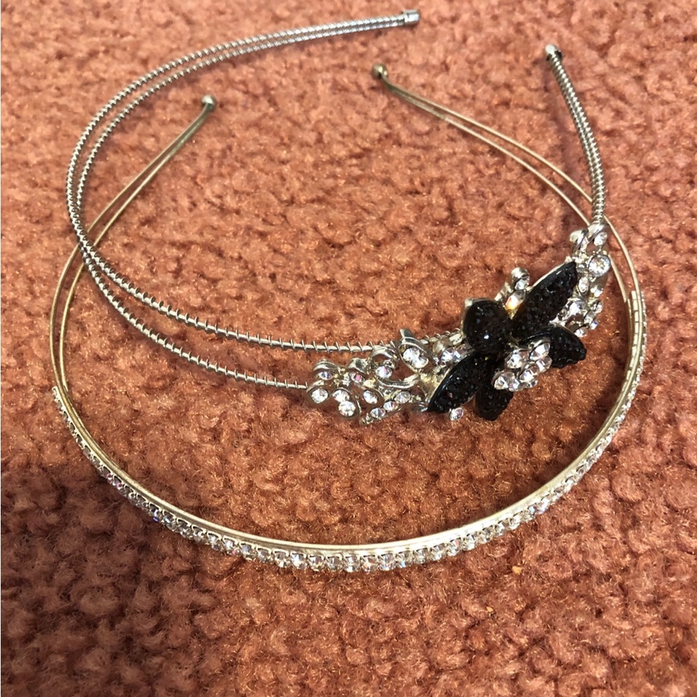(2) Girls Stunning Rhinestone Headbands